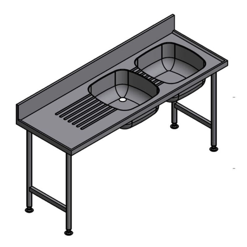 Picture of S2 Right Hand Stainless Steel Catering Sink 1850mm