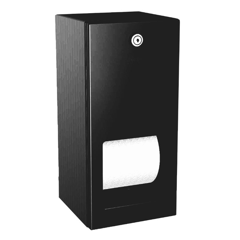 Picture of Double Toilet Roll Holder with Spindle System RODX672 Matt Black